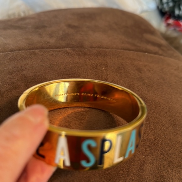 Kate spade Make A Splash idiom bangle bracelet with dust bag Excellent condition - Picture 4 of 7